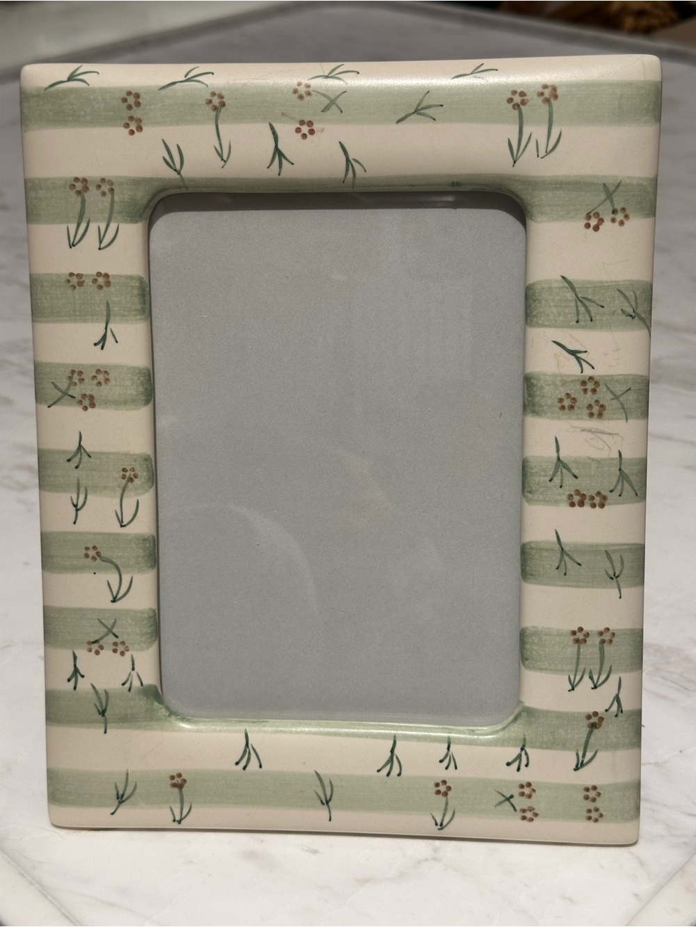 Vintage Pfaltzgraff Naturewood Ceramic Photo Frame by Burnes of Boston 5x7 Photo